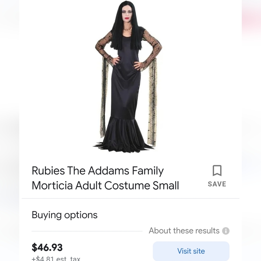 Morticia & Wednesday costumes